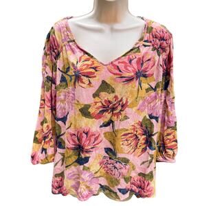 Terra & Sky | XL Floral Boho Peasant Too
